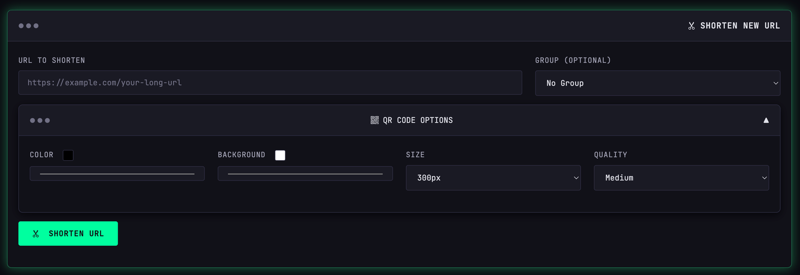 Link Creation Interface